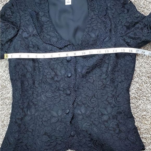 Talbots Black Lace Blouse - Picture 5 of 7